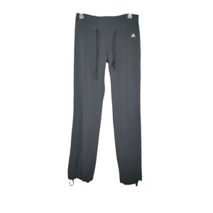 Adidas Straight Leg Drawstring Waist & Ankle Gray Women's Training Pants Size S
